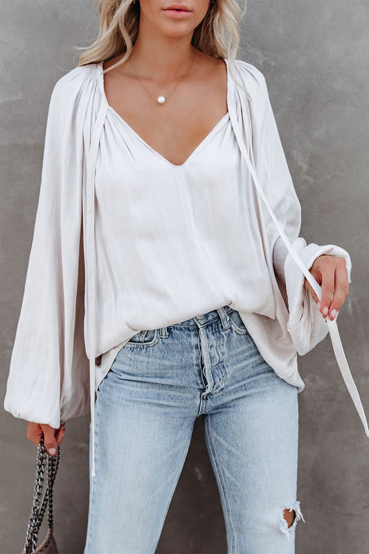 FEEL THE FLOW WHITE BLOUSE