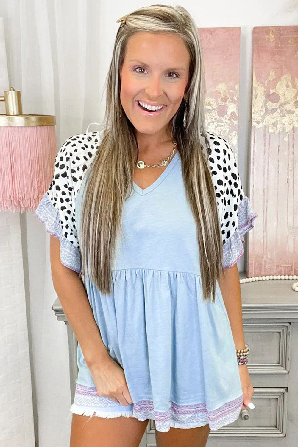 ICY LEOPARD BLOUSE