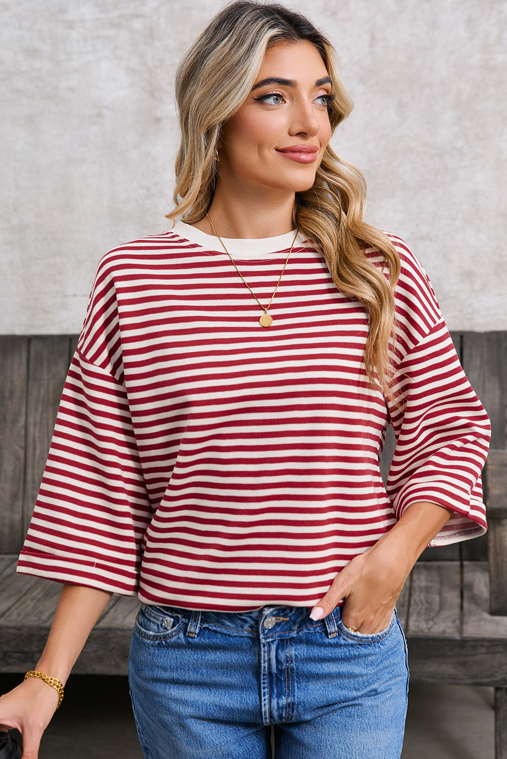 IN BOWS AND STRIPES TOP