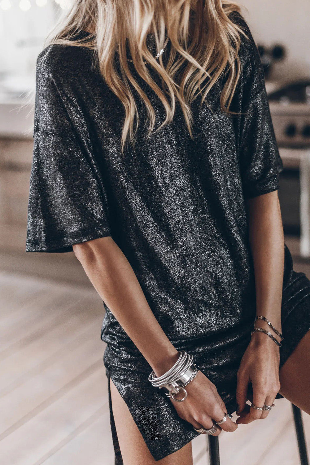 SHINING NIGHT T SHIRT DRESS