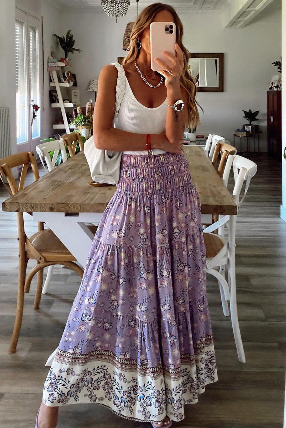 LILAC FLORAL MAXI