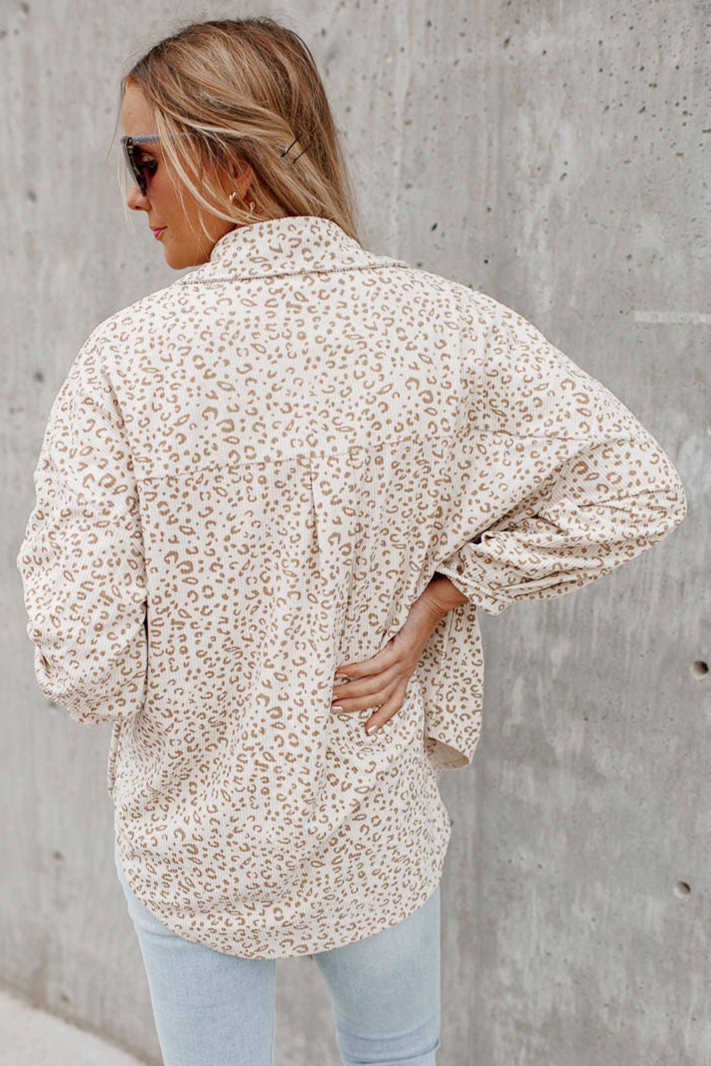 LEOPARD CORDUROY JACKET