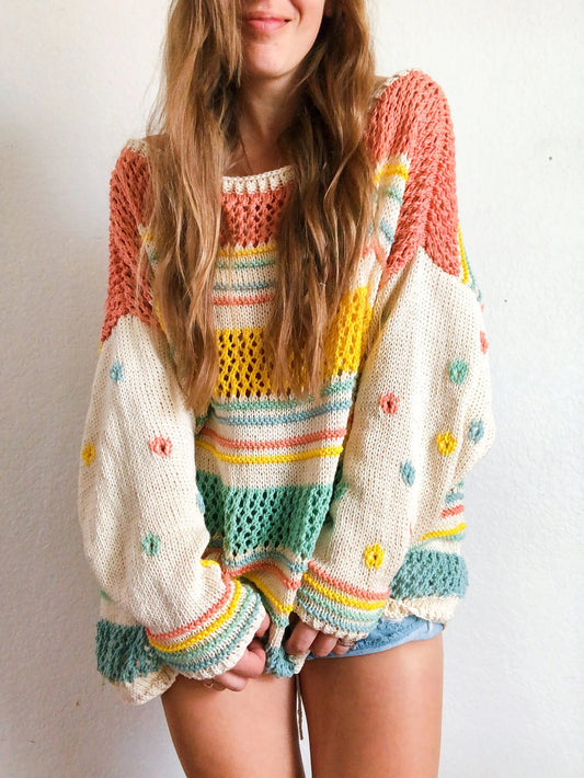FEELING FLOWERY KNIT PULLOVER