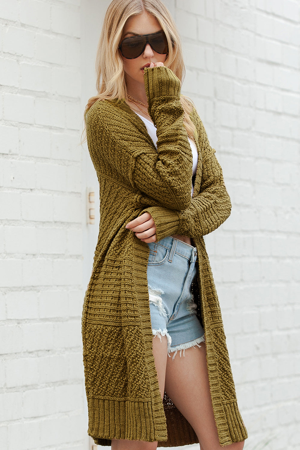 KNIT GREEN CARDIGAN