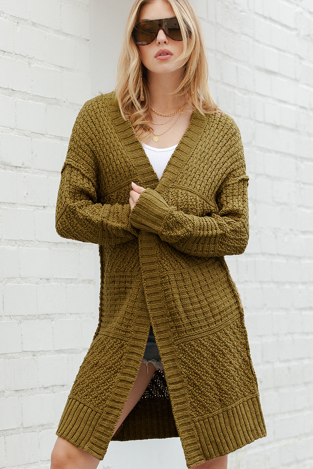 KNIT GREEN CARDIGAN